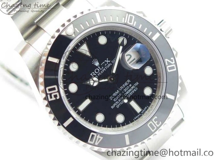 Ceramic On Best A2836 1:1 Black VRF Edition Submariner 116610LN SS Bracelet 0203